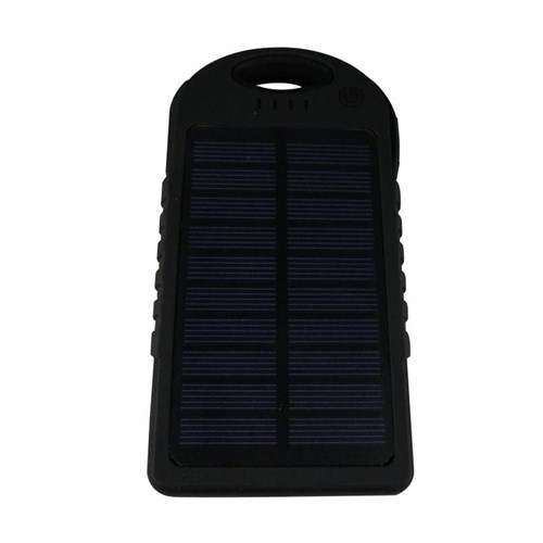 Carregador Solar Para Celular, Bateria Universal Portátil - Cor Preto