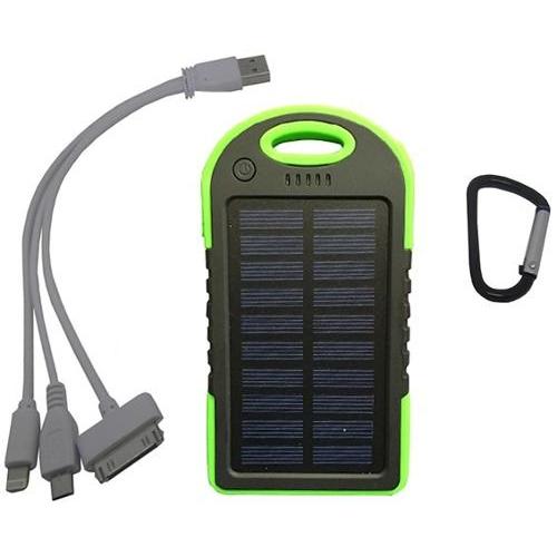 Carregador Solar Portatil para Celular Bateria Universal Verde