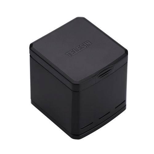 Tudo sobre 'Carregador Triplo Box Design Telesin para GoPro Hero 5 6 7 Black'