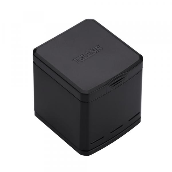 Carregador Triplo para GoPro Hero 5 6 7 Black Telesin Box Design