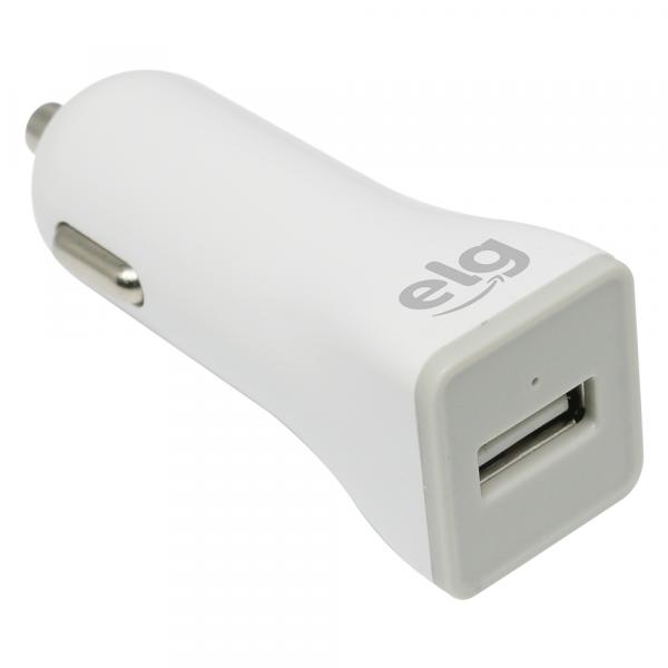 Carregador USB Veicular Universal - 1 Porta USB 1A - Branco - CC1SE - ELG