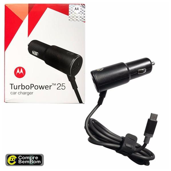 Carregador Veicular Motorola Turbo Power 25w - Lelong