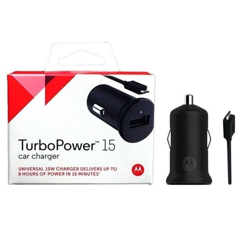 Carregador Veicular Original Motorola Turbo 15W com Cabo Usb