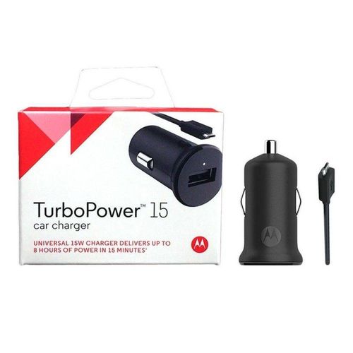 Carregador Veicular Original Motorola Turbo 15W com Cabo Usb