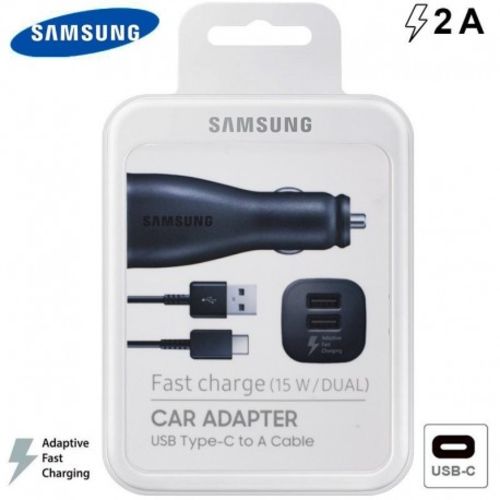 Carregador Veicular Samsung Fast Charge Dual Tipo C - Embalagem Oficial Samsung