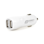 Carregador Veicular Acendedor 2 USB Branco Turbo 2,1A I2GO I