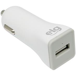 Carregador Veicular Universal ELG com 1 Porta USB 1A – Branco