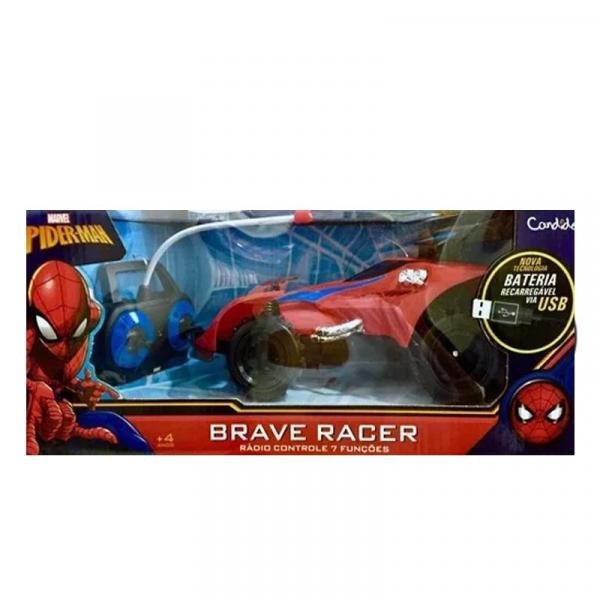 Carrinho Controle Remoto Brave Racer Spider Man - Candide