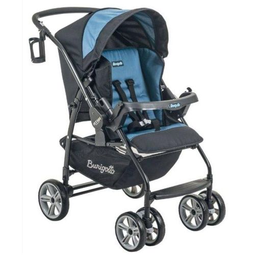 Carrinho de Bebê At6 K com Bebê Conforto e Base - Preto Azul - Burigotto