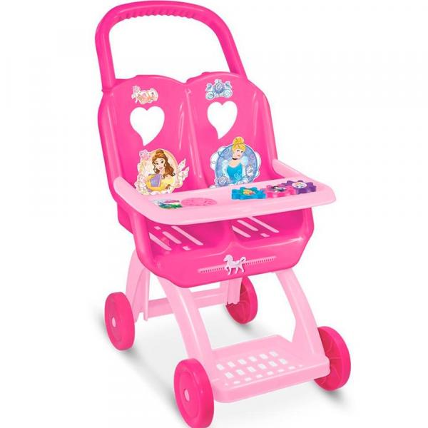 Carrinho de Bebê Duplo Infantil Princesas Disney - Lider - Líder Brinquedos