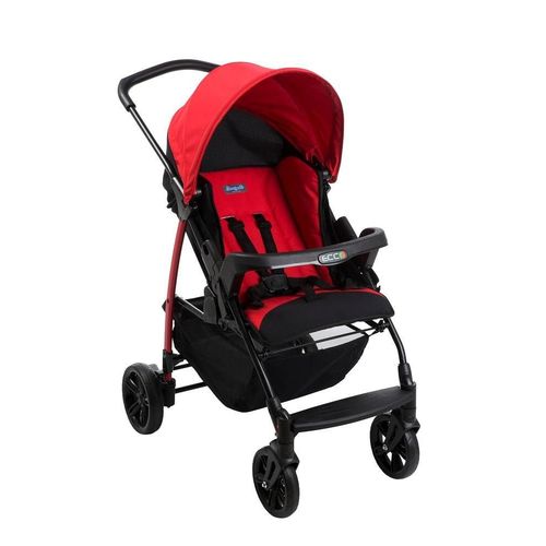 Carrinho de Bebê Ecco com Bebê Conforto e Base - Red - Burigotto