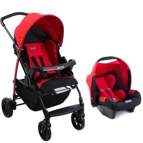 Carrinho de Bebe Ecco Red com Bebe Conforto Touring se - Burigotto