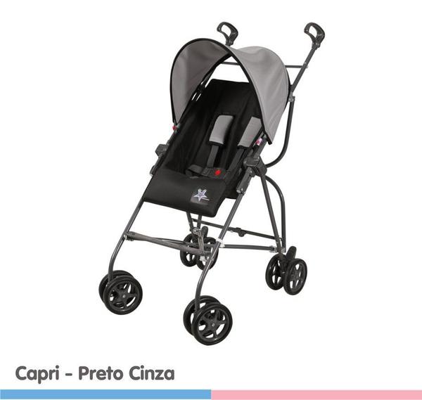 Carrinho de Bebe Galzerano Capri Cinza