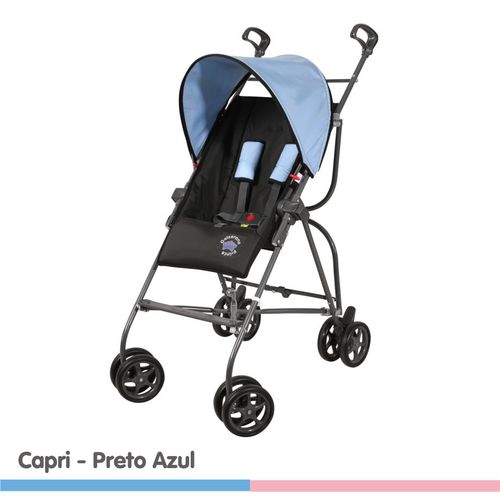 Carrinho de Bebe Galzerano Capri Preto Azul