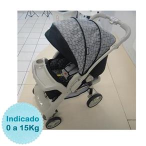 Carrinho de Bebê Galzerano Optimus - Preto Cinza