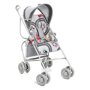 Carrinho de Bebê Guarda-Chuva Reversível Fórmula Baby Cinza Galzerano