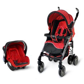 Carrinho de Bebê Infanti Travel System Perugia S136 888I Countor Red com Bebê Conforto