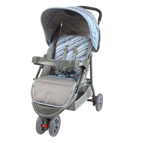 Carrinho de Bebê Junne Triciclo Baby Style Azul