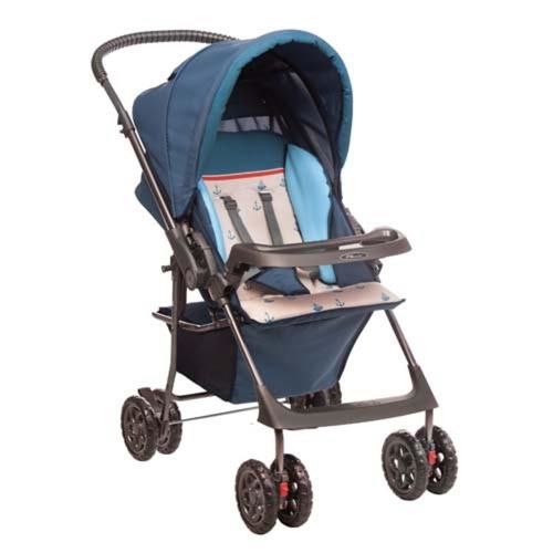 Carrinho de Bebe Passeio e Berço Topazio com 5 Posições e Visor Premium Hercules Nautico