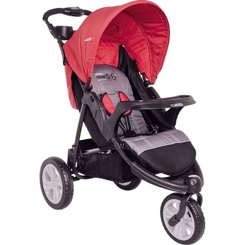 Carrinho de Bebê Travel System Kiddo Fox - Cinza/vermelho