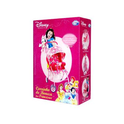 Carrinho de Boneca das Princesas Disney - Multibrink - Princesas Disney