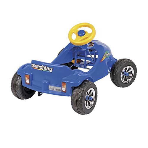 Carrinho de Brinquedo Infantil com Pedal Homeplay Speed Play Azul