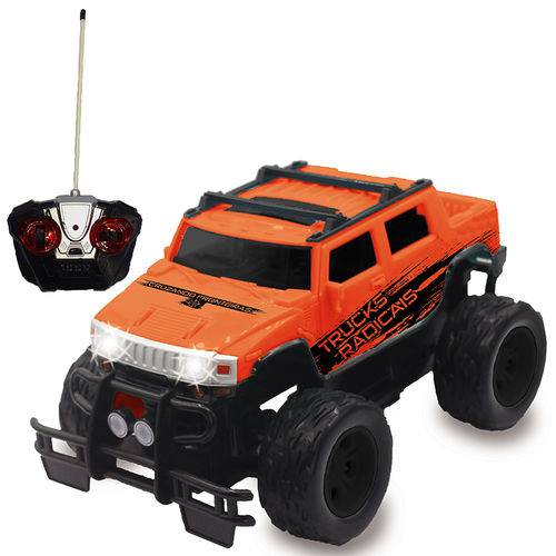 Carrinho de Controle Remoto Trucks Radicais - Laranja - Unik Toys