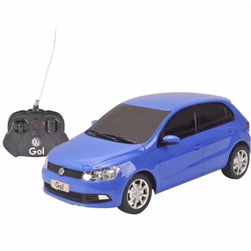 Carrinho de Controle Remoto -Volkswagen Gol Azul - Cks