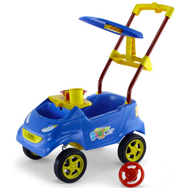 Carrinho de Passeio Baby Car Azul/Amarelo 4006 - Homeplay