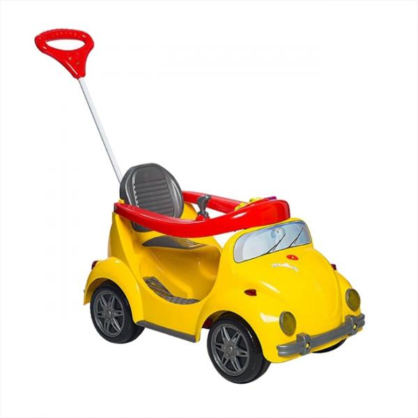Carrinho de Passeio Infantil Calesita 1300 Fouks com Pedal Amarelo