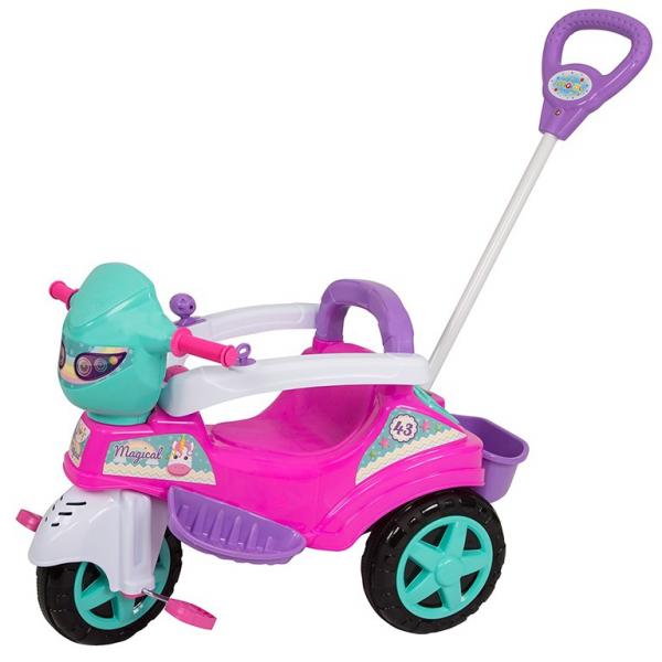 Carrinho de Passeio ou Pedal Triciclo Baby City Menina - Maral