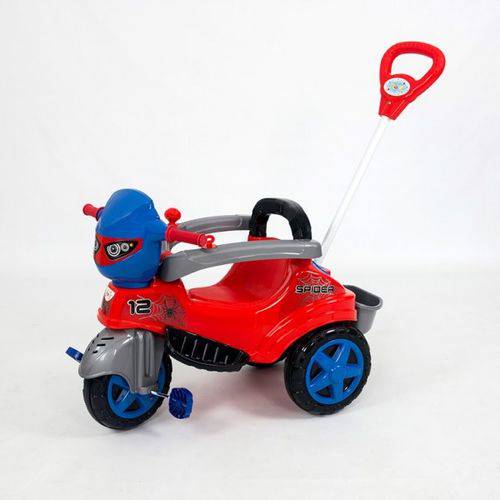 Carrinho de Passeio ou Pedal Triciclo Baby City Spider - Maral - Vermelho