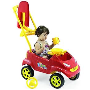 Carrinho de Passeio para Bebê Baby Car Vermelho Homeplay
