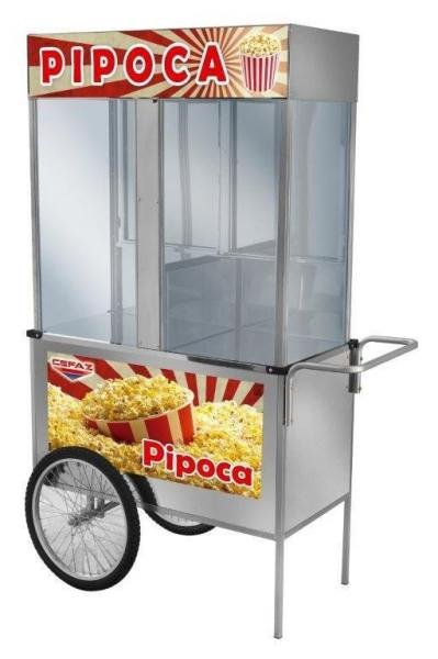 Carrinho de Pipoca Luxo com Rodas de Bicicleta - Cefaz