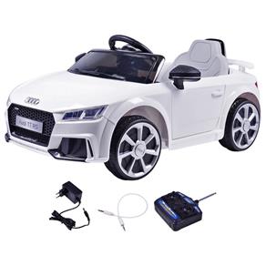Carrinho Elétrico Infantil Audi TT Branco 12 Volts com Controle Belfix