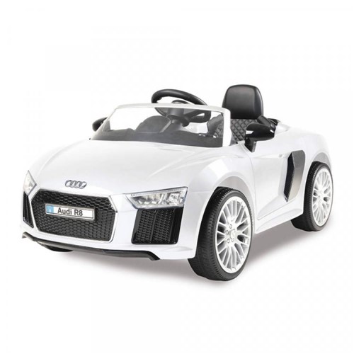 Carrinho Elétrico Infantil com Controle Remoto Audi 6v R8 Branco Xalingo Brinquedos Branco