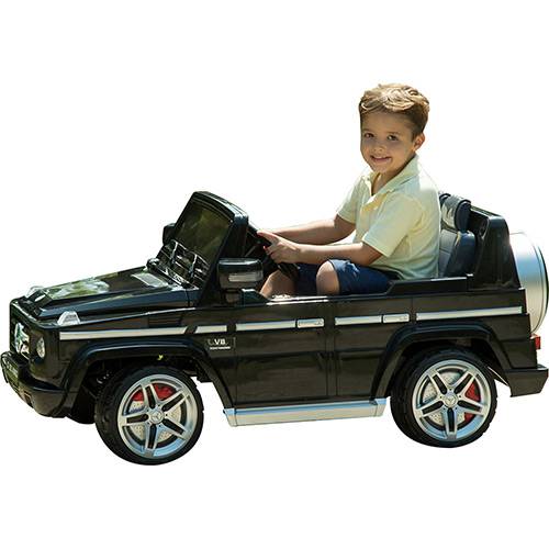 Carrinho Elétrico Infantil Jipe Preto 12V com R/C - Mercedes Benz