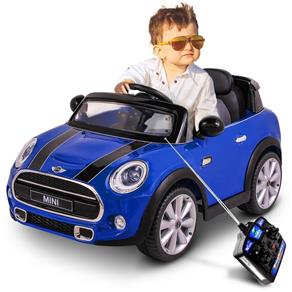 Carrinho Elétrico Mini Cooper 12v com Controle Remoto Azul - Bel Brink