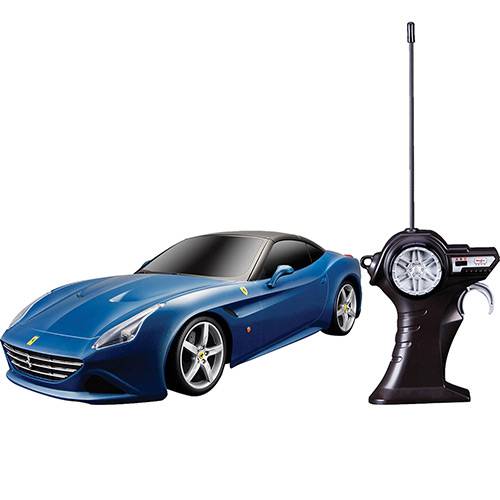 Carrinho Ferrari Califórnia T com Controle Remoto 1:14 Azul - Maisto