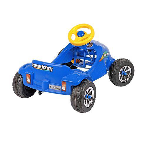 Carrinho Infantil à Pedal Speed Play Azul 4050 Homeplay