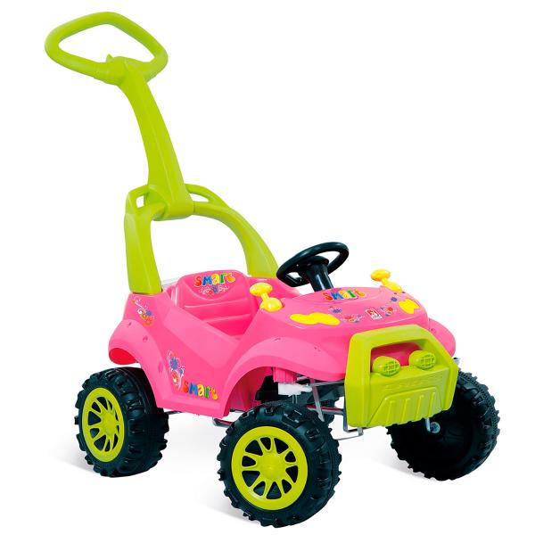 Carrinho Jipe Smart Car Infantil Rosa 469 Bandeirante