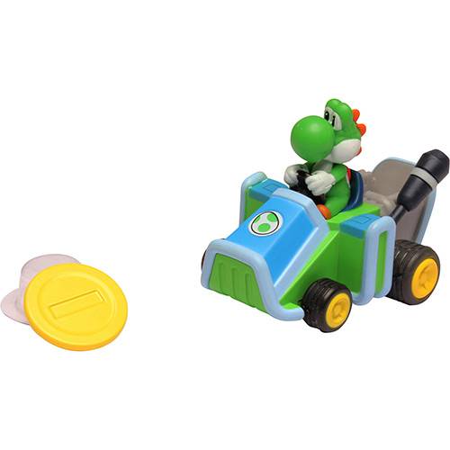 Tudo sobre 'Carrinho Mario Kart Coin Racers Yoshi - DTC'