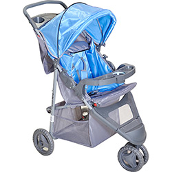 Carrinho 3 Rodas Compacto - Azul - Baby Sytle