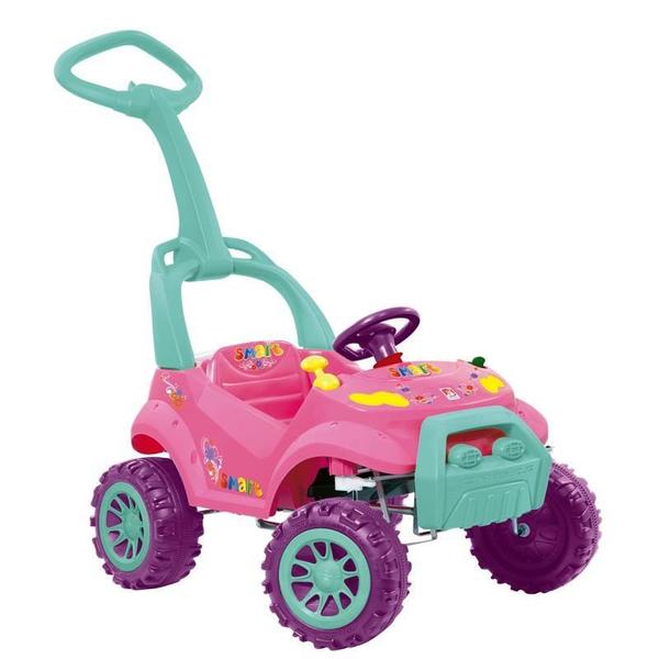 Carrinho Smart Passeio e Pedal Rosa - Bandeirante Brinquedos