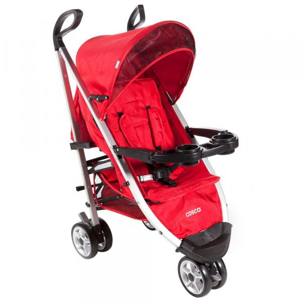 Carrinho de Bebê Cosco 3 Rodas Umbrella Deluxe Vermelho - Dorel