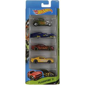 Carrinhos Hot Wheels - Pacote com 5 Carros - Flashfire 5 - Mattel