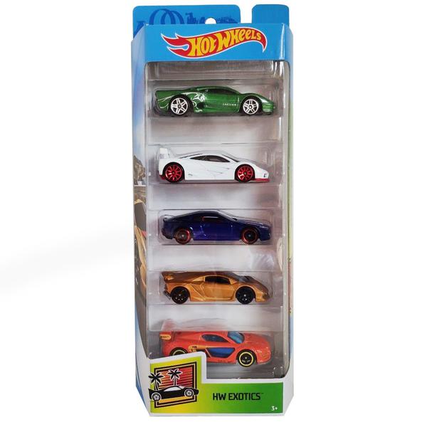 Carrinhos Hot Wheels - Pacote com 5 Carros - HW Exotics - Mattel