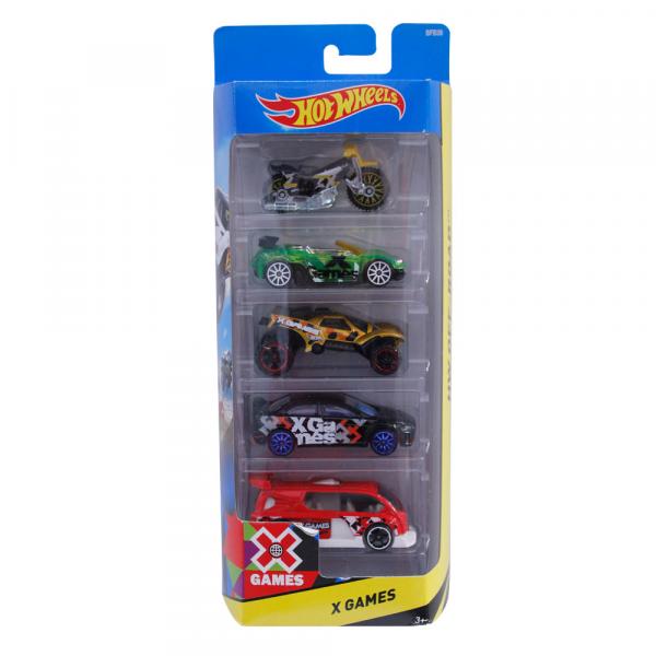 Carrinhos Hot Wheels - Pacote com 5 Carros - X-Games - Mattel