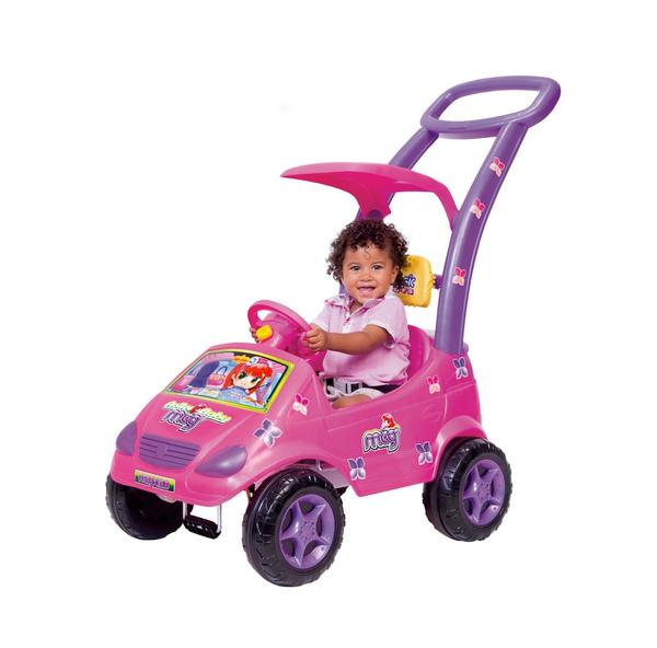 Carro Andador Roller Baby Versátil Meg Rosa Magic Toys