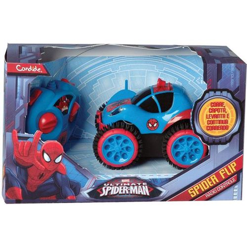Carro com Controle Remoto Spider-Man Spider Flip Candide